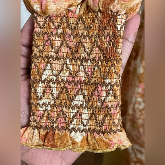 Spell & The Gypsy Collective Organic Cotton Peach Floral Anne Jumpsuit Size XS - Picture 12 of 13